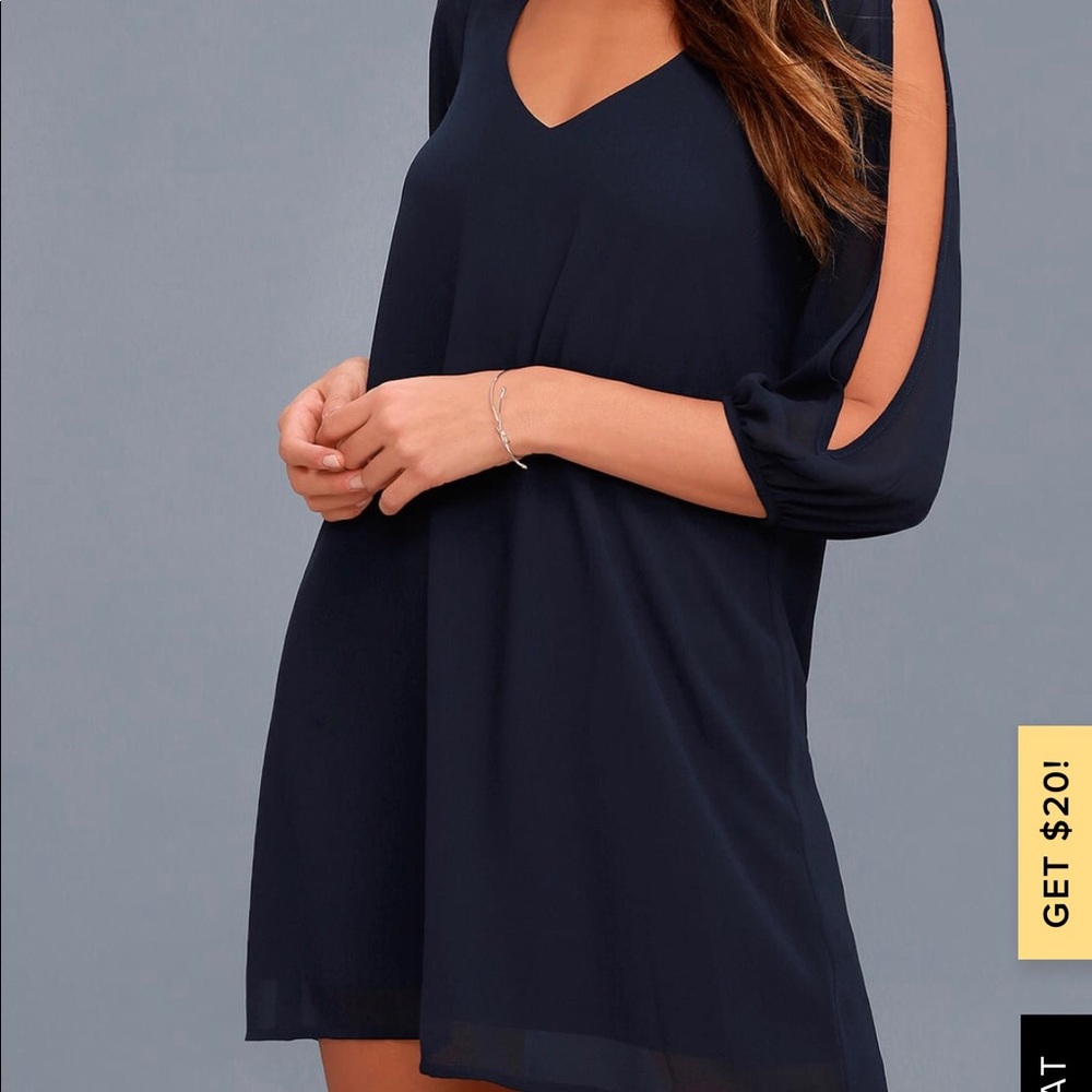 Lulus navy blue shift dress